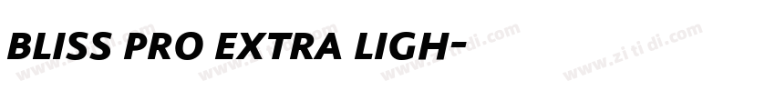bliss pro extra ligh字体转换